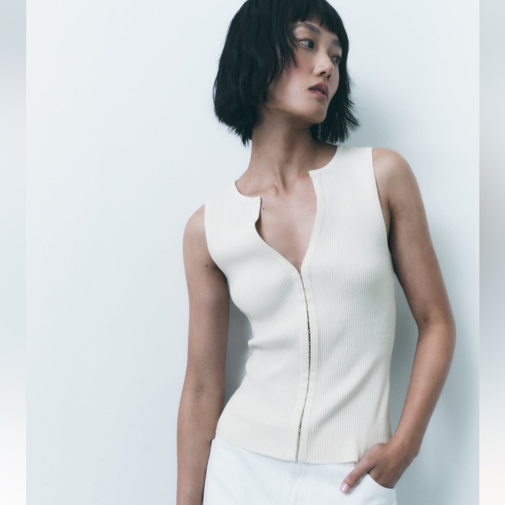 Zara hook & eye closure top